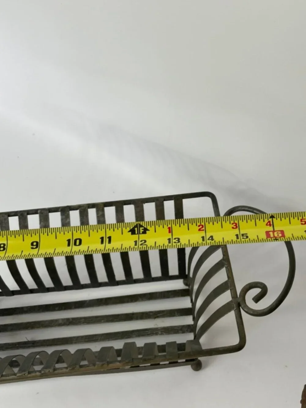VTG Decorative Metal Basket Open Weave Rectangular Planter